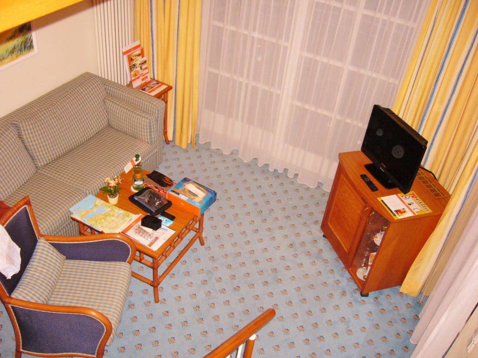 Blick von der Schlaf- Ebene zum Wohnbereich runter Kleine Strandburg Zinnowitz