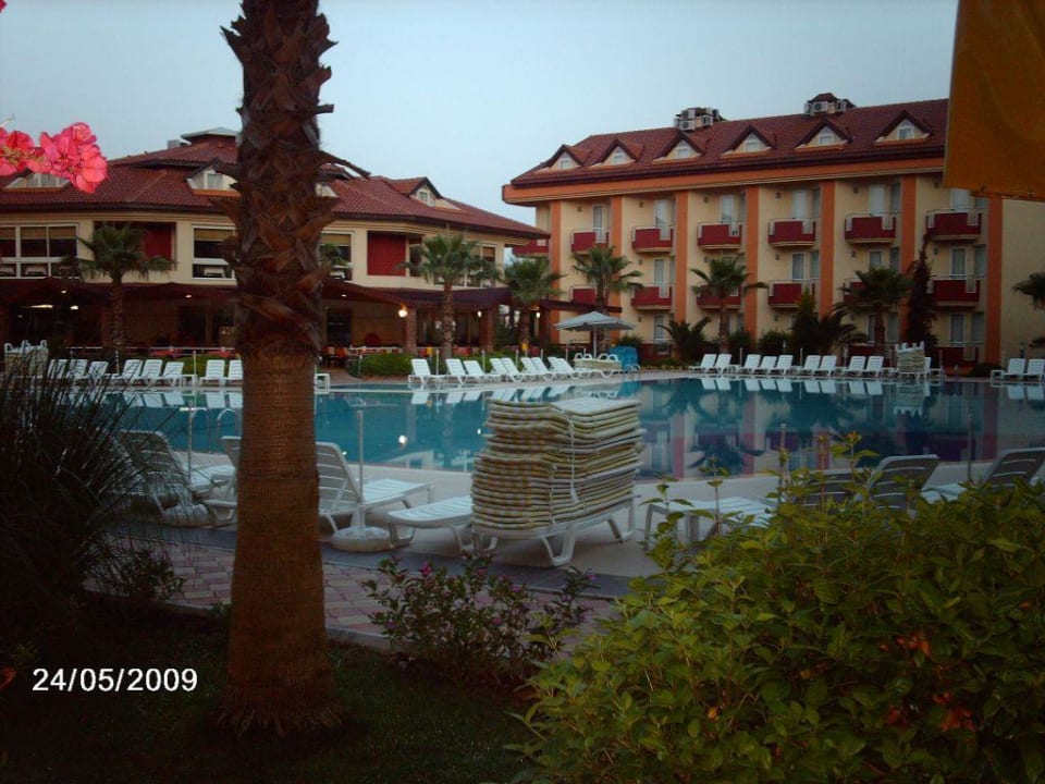 Blick auf den Pool Hotel Orfeus Park