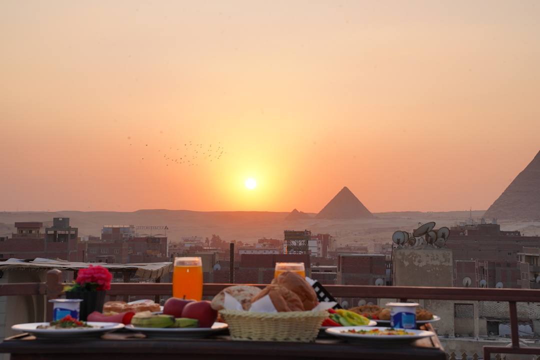 Ausblick Pyramids Khan Hotel