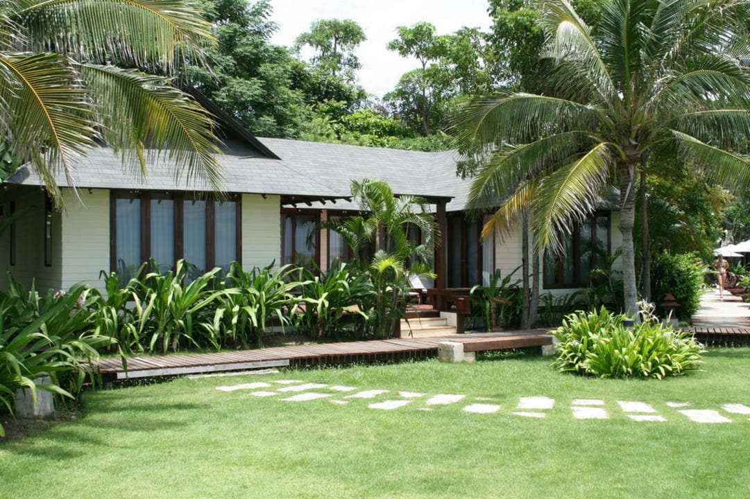 Anlage vom Strand aus Hotel Fisherman's Village Resort