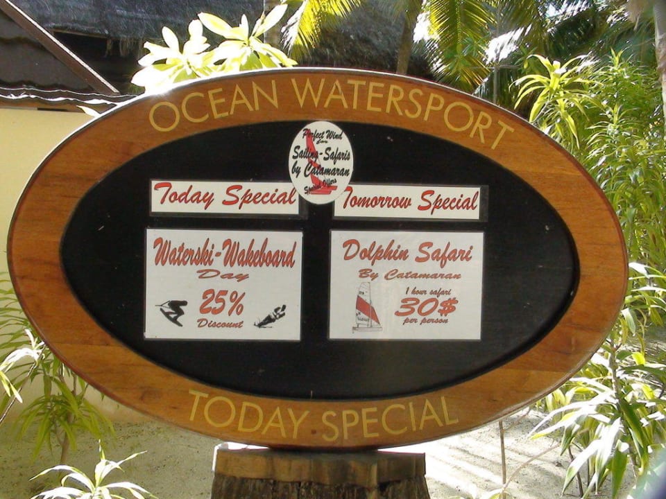 Info Tafel des Tages Kuredu Kuredu Island Resort & Spa