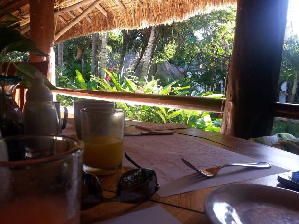 Beim Frühstück Hotel Las Palapas