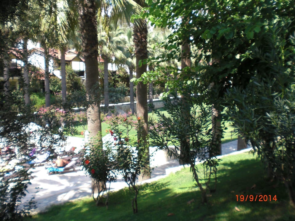 Weg vom Restaurant zum Pool Club Melas Privé