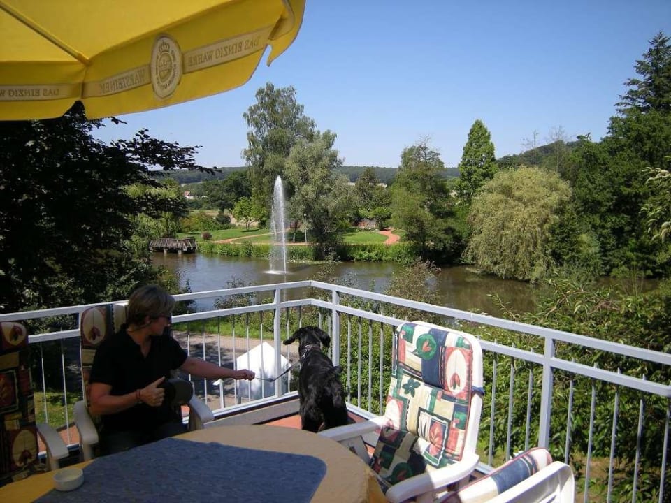 Ausblick Restaurantterrasse Hotel am Kaiserbrunnen