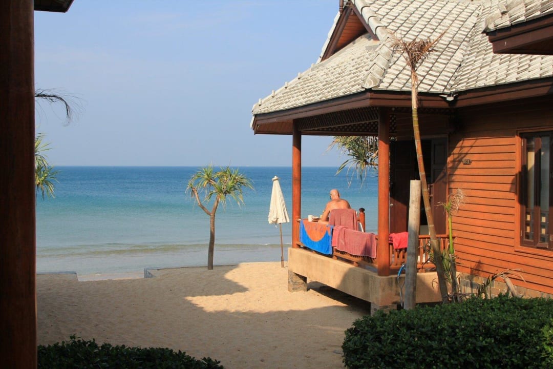 Blick von der Terrasse Hotel Baan Pakgasri Hideaway