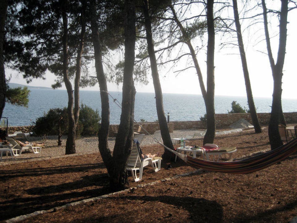 Privatstrand mit Blick auf das Meer Nautilus-Bay