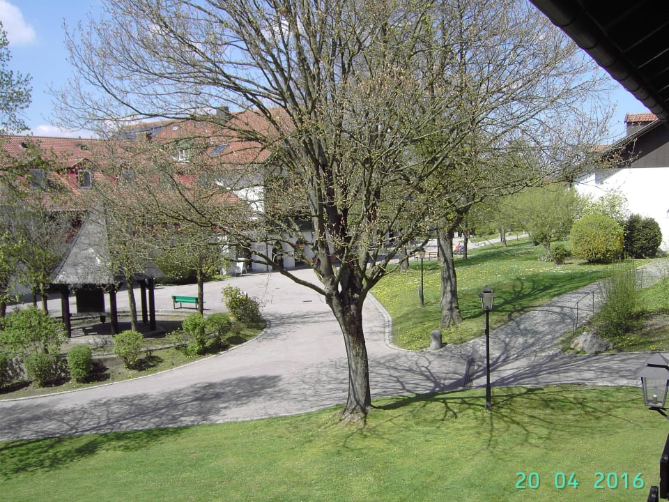 Blick vom Balkon Hotel Resort Birkenhof Therme