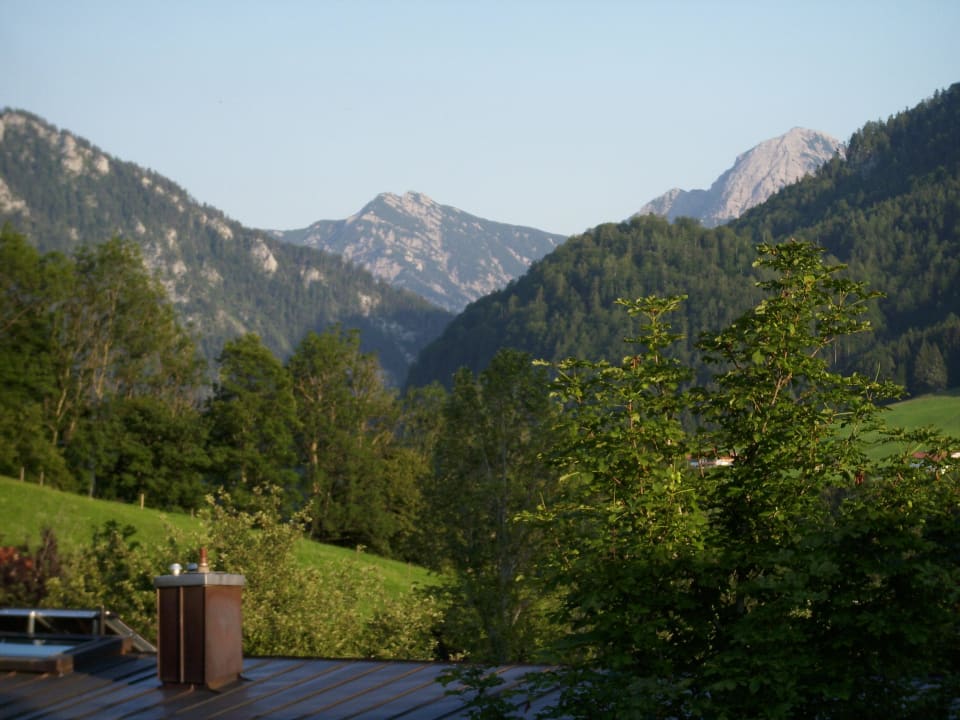 Panorama aus dem Fenster Landhotel Maiergschwendt