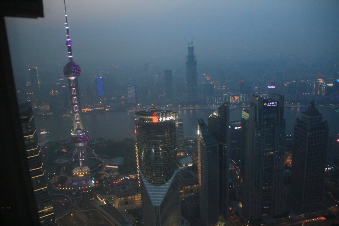 Blick vom Grand Club auf Shanghai Grand Hyatt Shanghai
