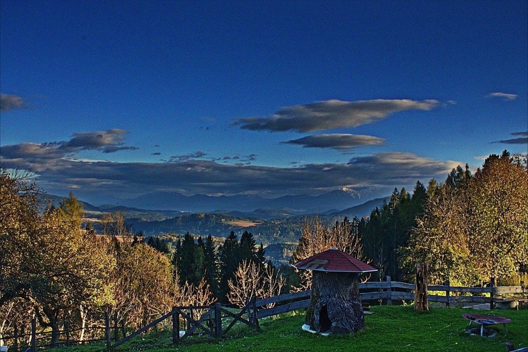 Ausblick vom Garten Erlebnisbauernhof Steinerhof