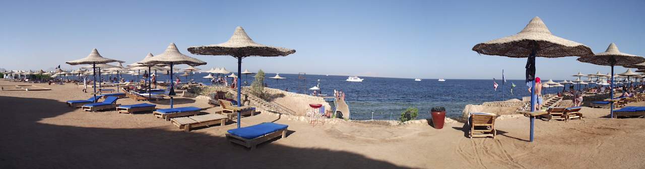 Widok plaży Amphoras Blu