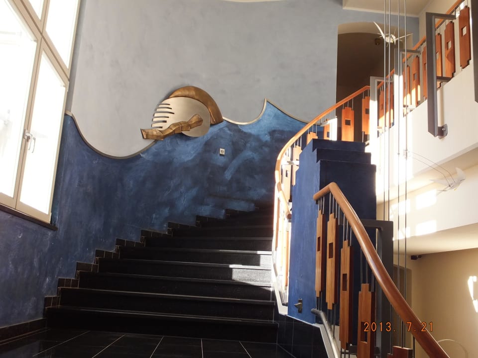 Treppenaufgang am Haupteingang Ferienwohnung Seeschloß Heringsdorf, Appartement 6