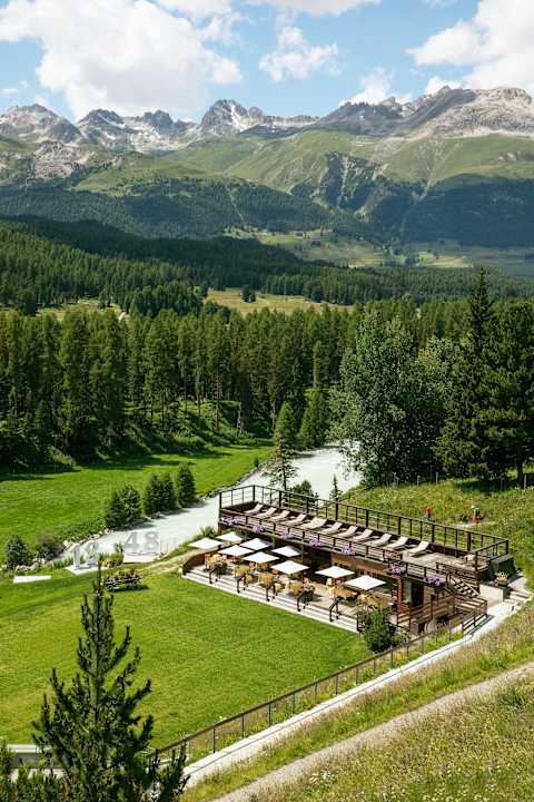 Ausblick Grand Hotel Kronenhof Pontresina