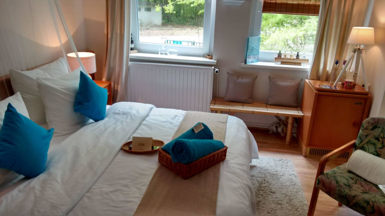 Von draußen voller Einblick, kein Sichtschutz! Lodge Seaside Boutique Hotel