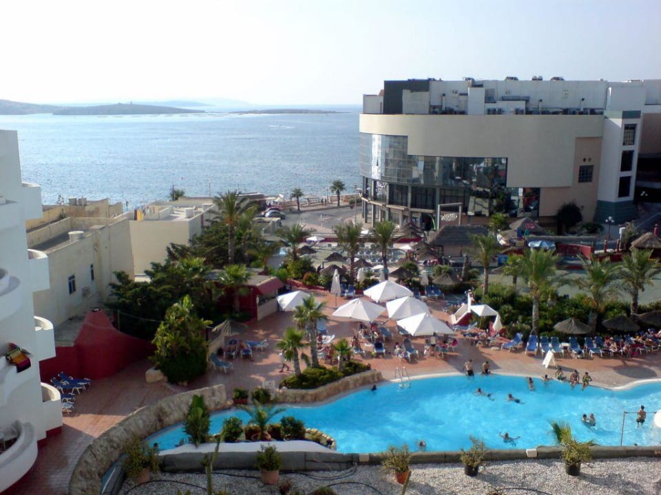Blick vom Balkon (Zimmer mit Meerblick) db San Antonio Hotel + Spa