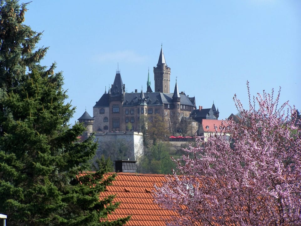 Blick zum Wernigeroder Schloß REGIOHOTEL Schanzenhaus Wernigerode