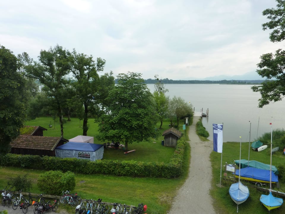 Blick vom Balkon Gasthof Seehof