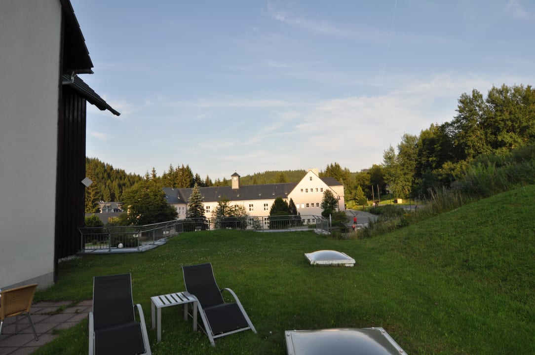 Blick von unserer Terrasse Hotel Alte Schleiferei