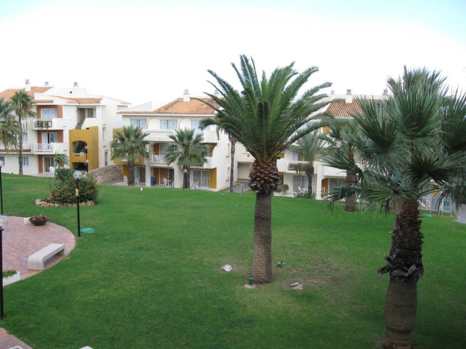 Blick auf die Gartenanlage blau punta reina