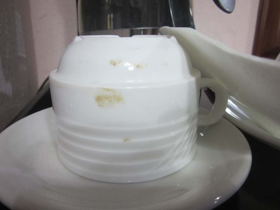 Flecken auf den Kaffeetassen - lecker Villa Las Brujas