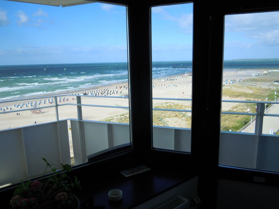 Ausblick über den Eck Balkon Hotel Neptun