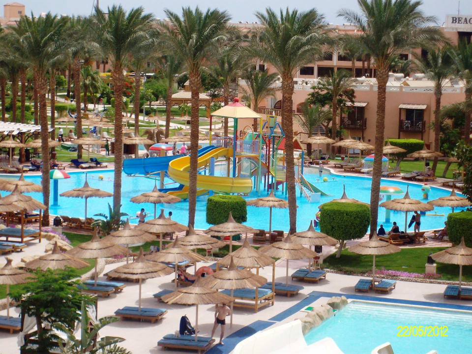 Blick vom Rutschenturm Beach Albatros Resort