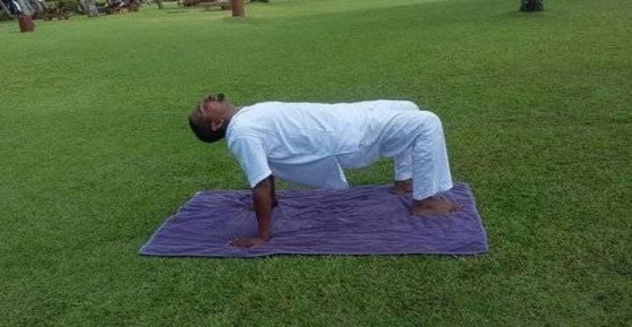 Yoga Conducted by Guru Saman Villa Velmarie Ayurveda Resort