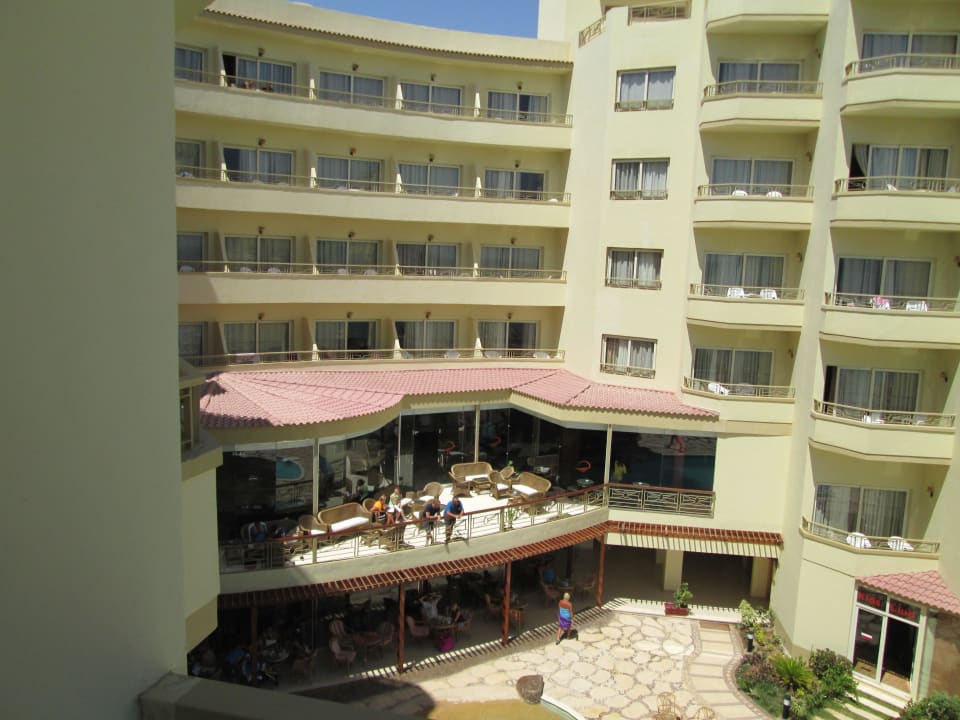Lobby mit Terrasse , Restaurant Magic Beach Hotel Hurghada