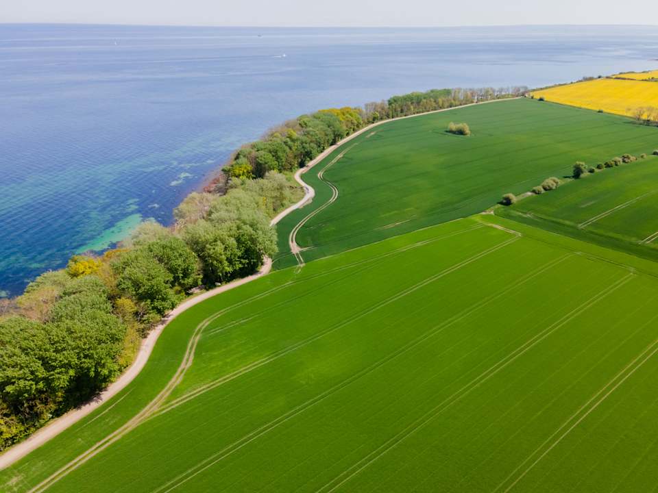Außenansicht Ferienbauernhof Liesenberg mit Meerblick