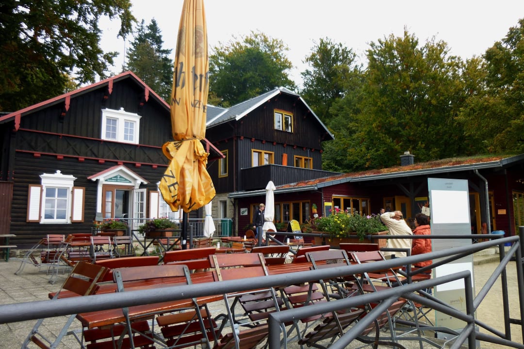Blick von der Terrasse Gasthof Brand-Baude