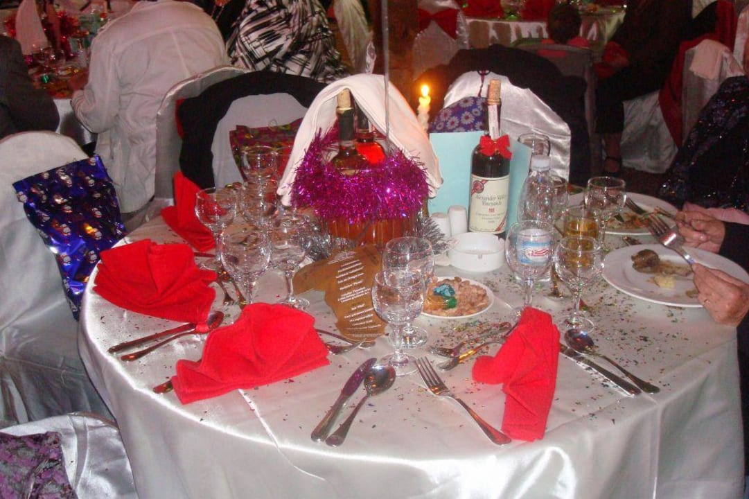 Tischdekoration am Silvesterabend Pickalbatros Dana Beach Resort - Hurghada