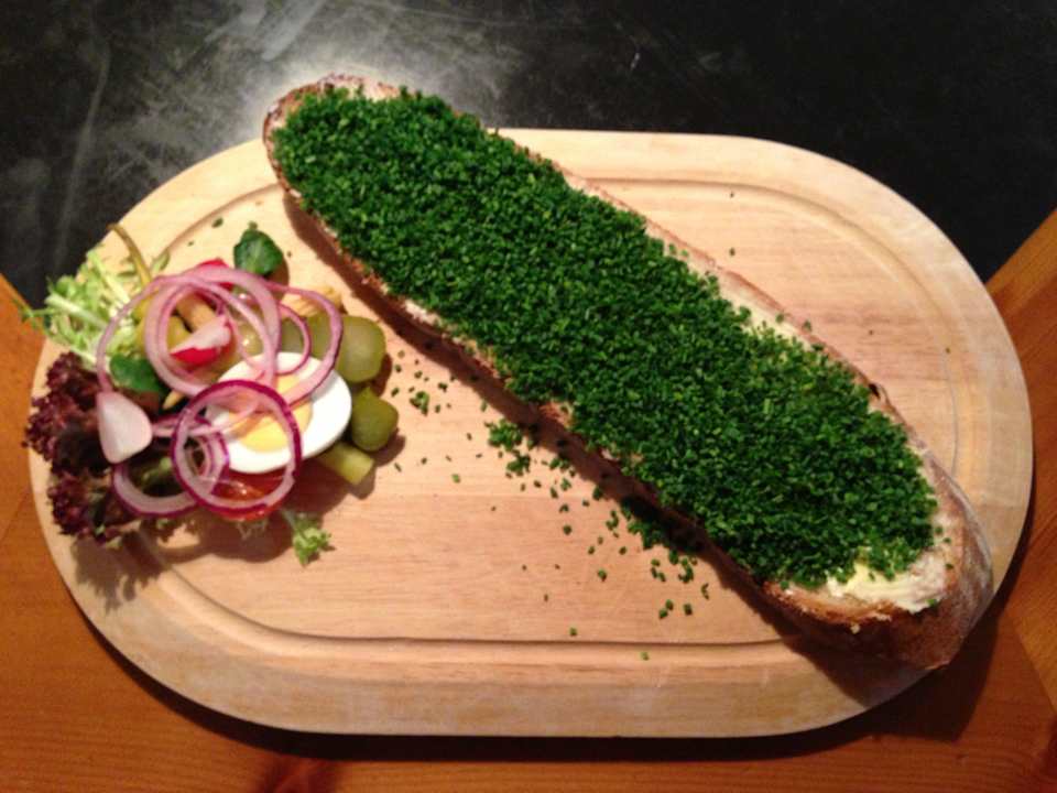 Unbedingt probieren, Schnittlauchbrot !!! Ferienwohnung Brugger