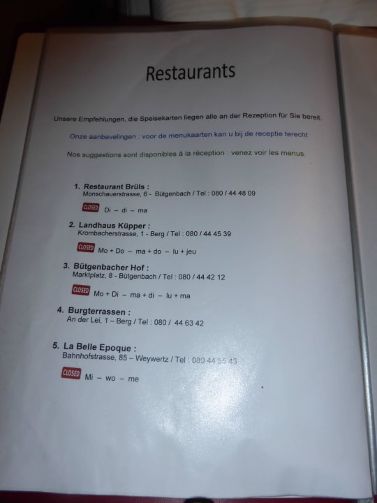 Hotelinformation Hotel Eifelland