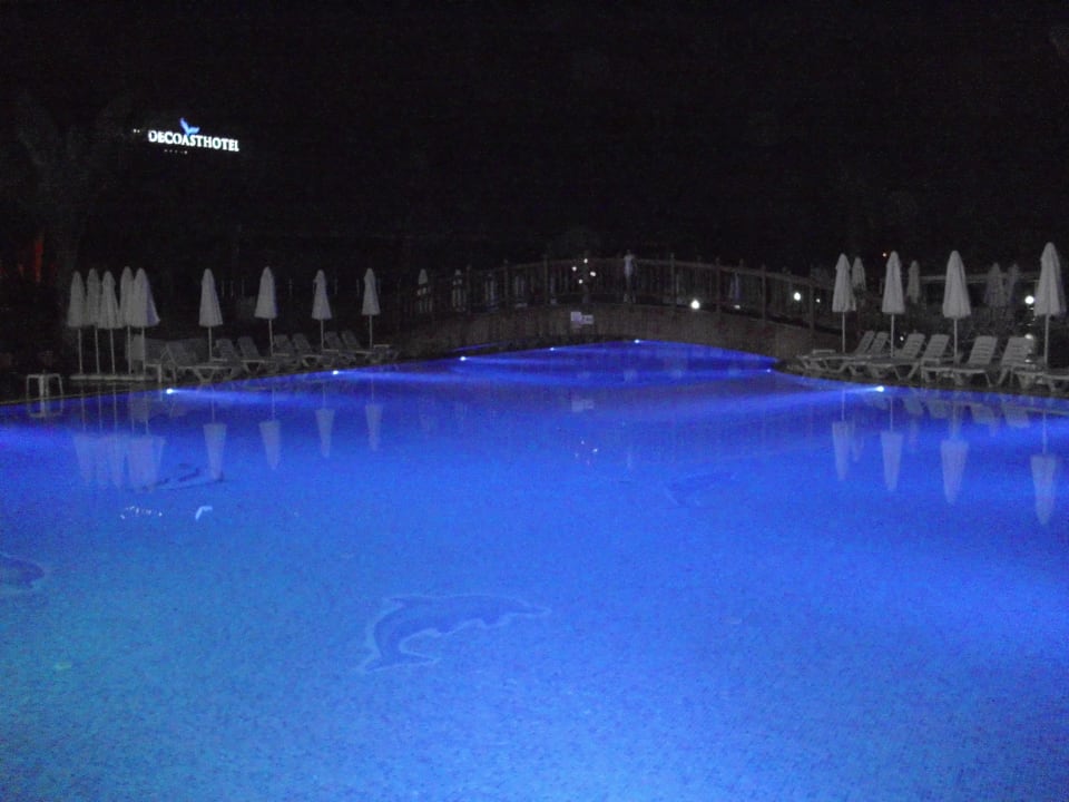 Pool ab 21°° beleuchtet,tolles Feeling Club Sidelya Hotel