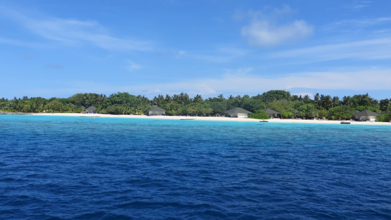 Blick auf die Insel Adaaran Select Meedhupparu Island Resort - Premium All Inclusive