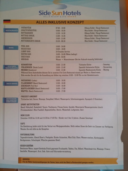 Info Bella Resort & Spa