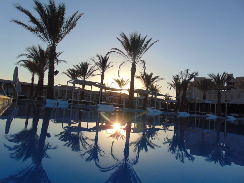 Sonnenuntergang am Pool Steigenberger Makadi Hotel - Adults only