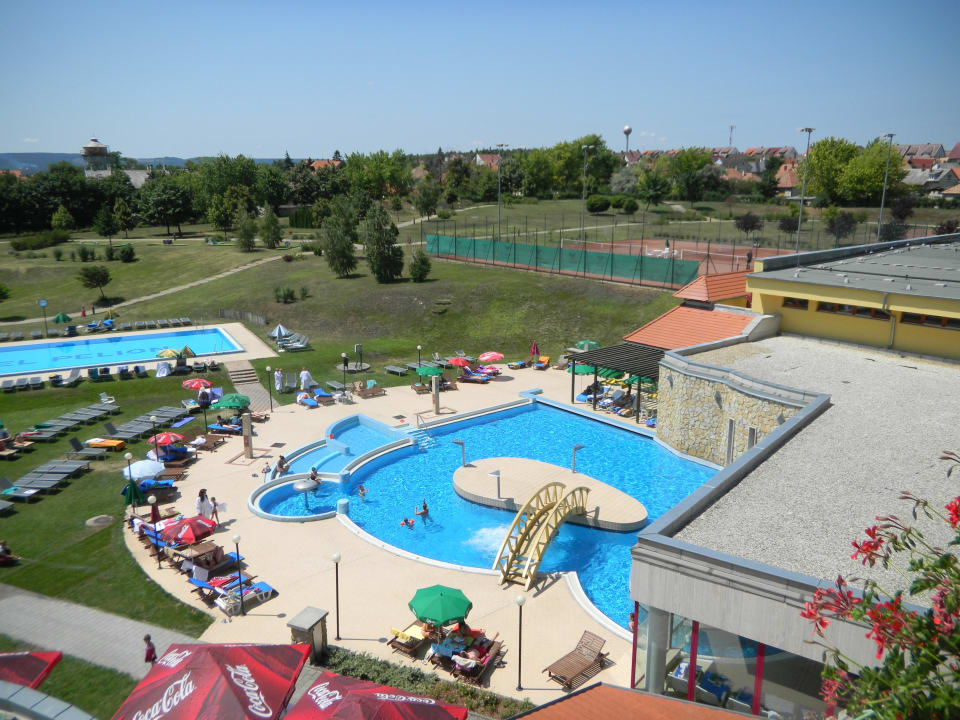 Blick vom Zimmer Hunguest Hotel Pelion