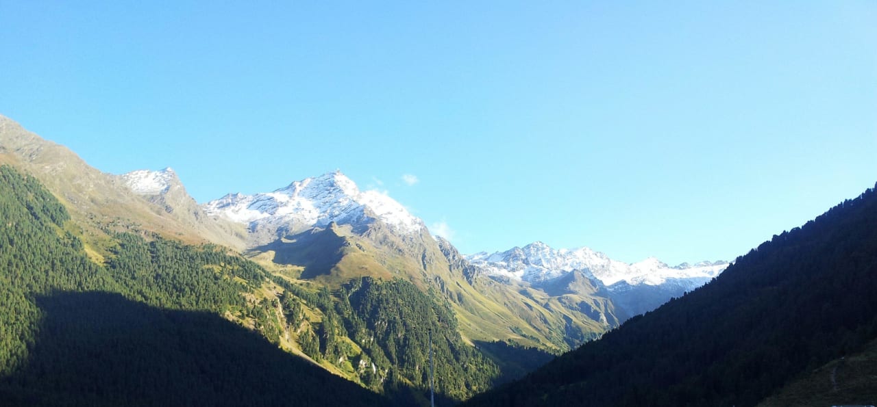 Ausblick vom Balkon Alpengasthof Pension Praxmar