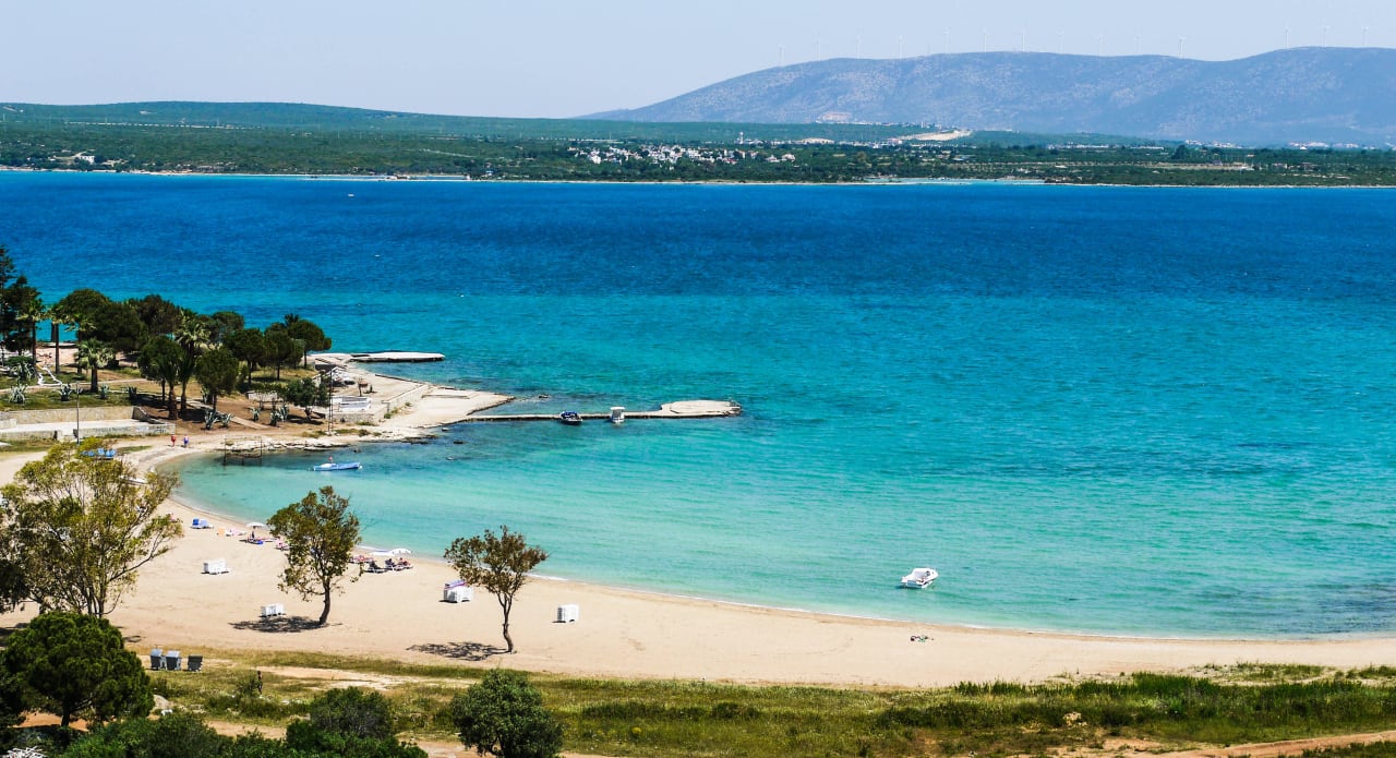 Blick vom Balkon 9. Stock auf Nachbarstrand  Venosa Beach Resort & Spa