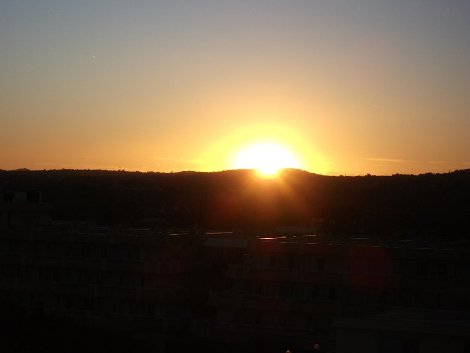 Sonnenuntergang vom Hotel aus Bei Juan Playa Blanca
