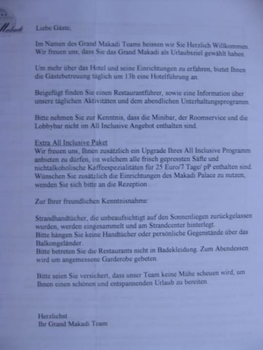 Liste Grand Makadi