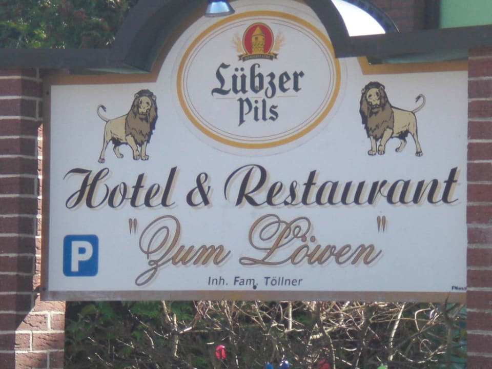 Eingangsschild Hotel zum Löwen
