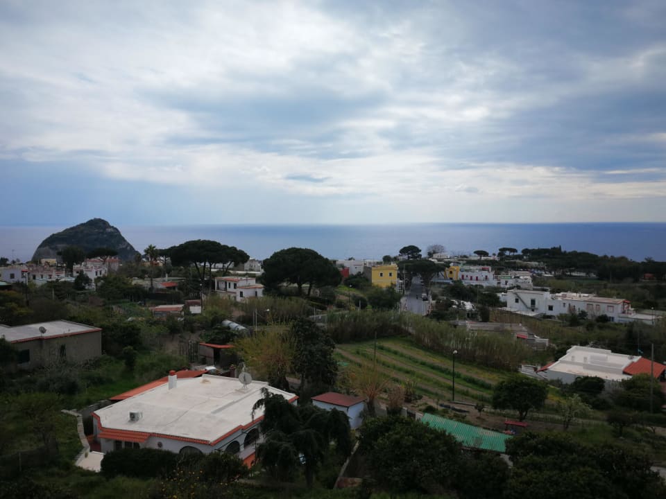 Aussicht vonder zimmereigenen Terrasse Hotel Belvedere