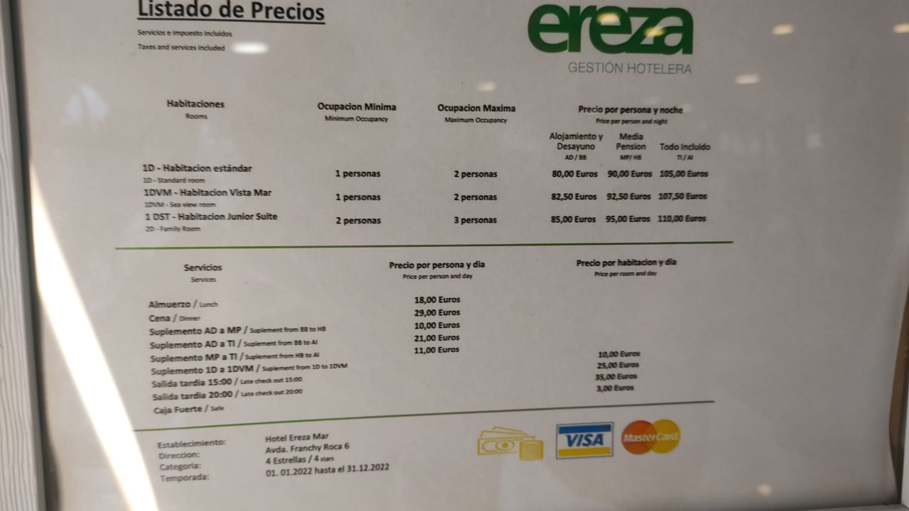 Sonstiges Ereza Mar Hotel - Adults Only