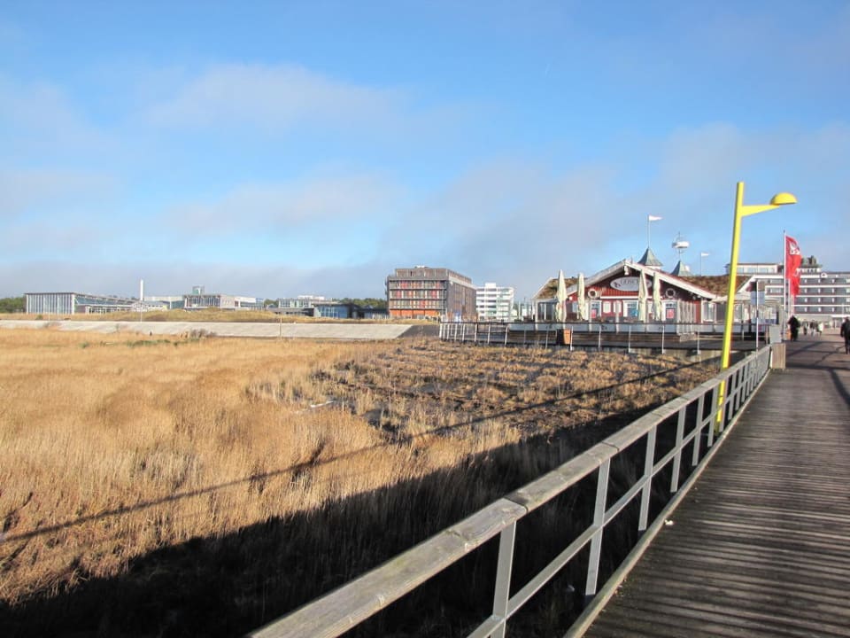 Strangut Resort von der Seebrücke Strandgut Resort