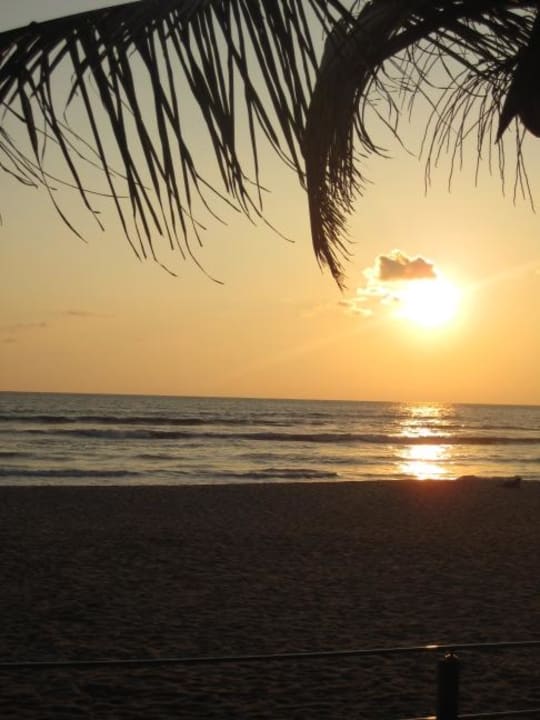 Sonnenuntergang vom Hotelgarten aus Mermaid Hotel & Club