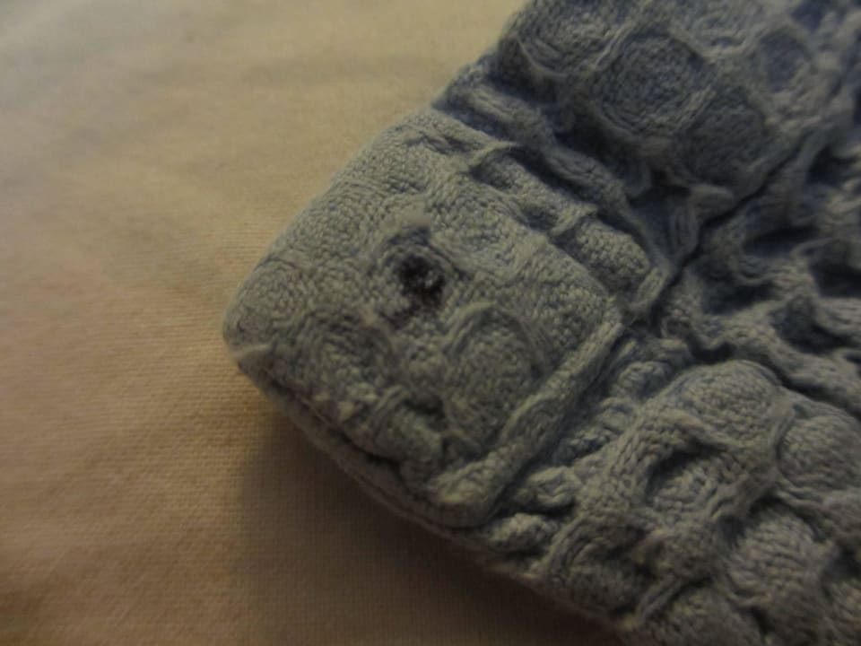 Markierte Bettdecke nach 14 Tagen Petunya Beach Resort