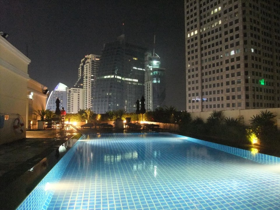 Pool bei Nacht NH Bangkok Asoke