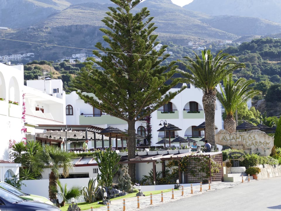 Außenansicht Hotel vom Strand kommend Alianthos Garden Hotel